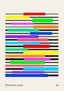 Multicolored geometric bauhaus poster. Modern Art. Royalty Free Stock Photo